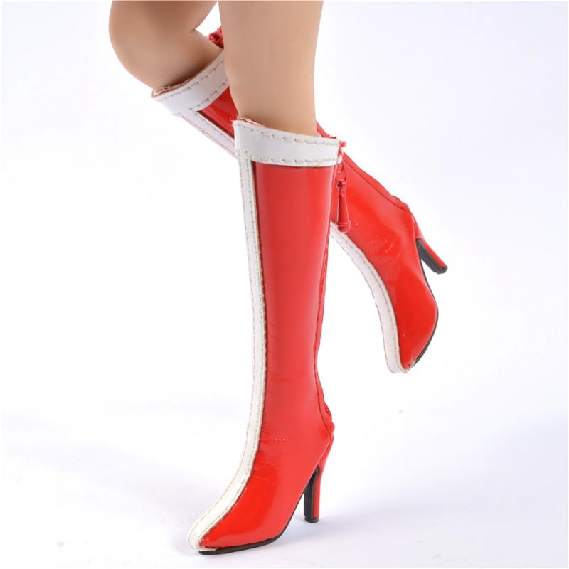 

Фигурка для TBLeague для обычного размера, модные, сексуальные, красивые, кожаные, стильные, высокие, средние сапоги, обувь и голова не [TOYBARJAPAN] 1/6