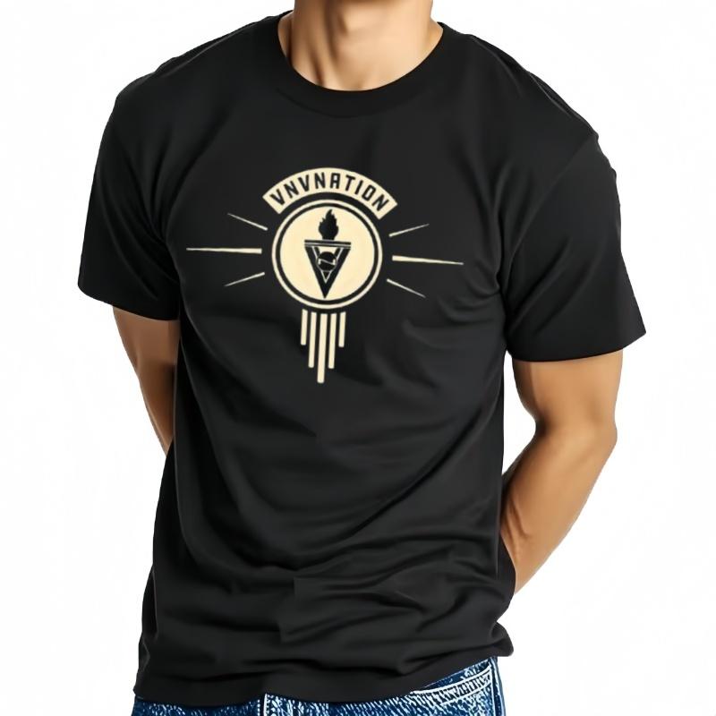 Camiseta de VnV Nation para hombre  ropa hippie  ropa de verano para fanáticos de los deportes