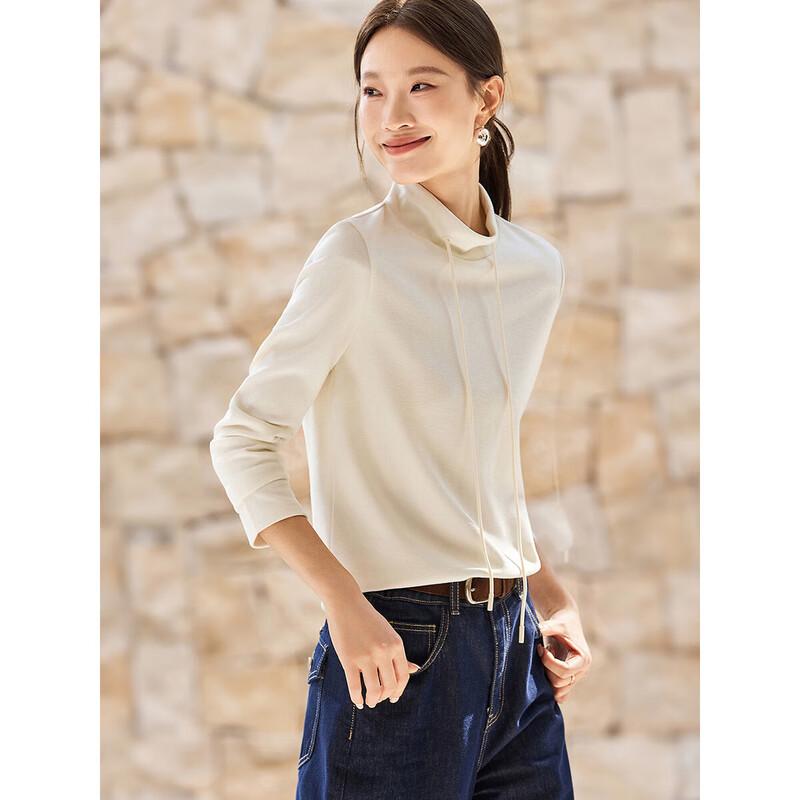 Mohan Yimei Women s Mock Neck Drawstring Slouchy Sweatshirt L