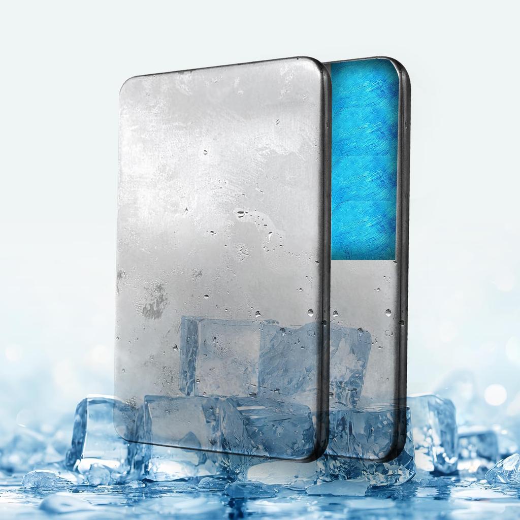 Long-lasting, powerful ice packs with fast freezing and high-performance cooling. [Improved alloy construction] Stainless steel ice packs,