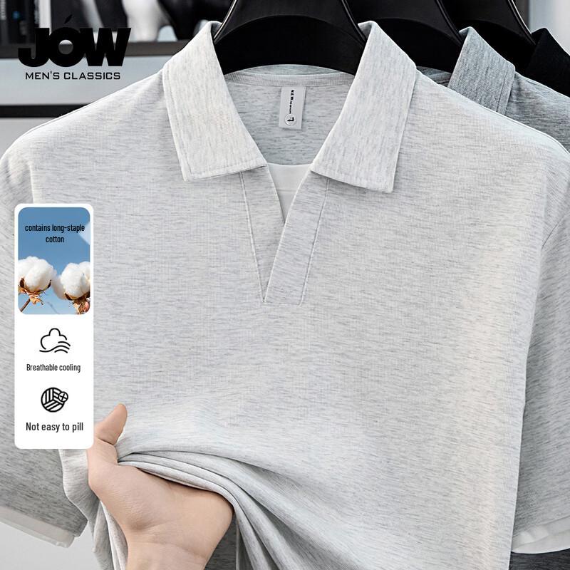 JOW Men s Faux Two-Piece Short Sleeve T-Shirt XL