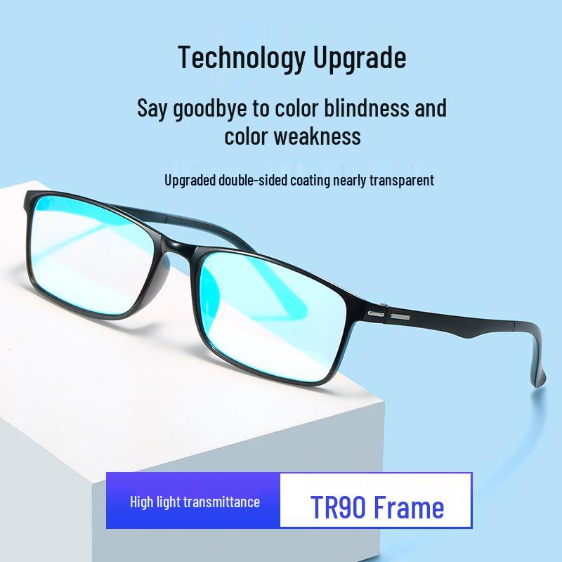 Unisexowe okulary korygujące ślepotę barw dla słabości czerwono-zielonej z pełnoklatkową konstrukcją dla poprawy rozpoznawania kolorów i czytania obrazów