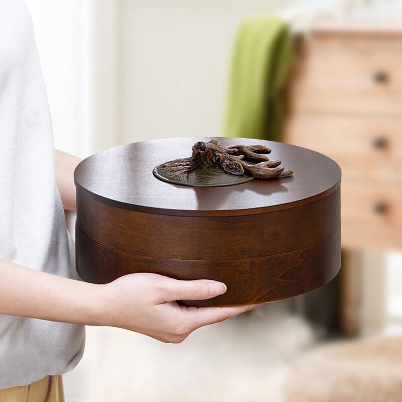Rotating Wooden Snack & Candy Box