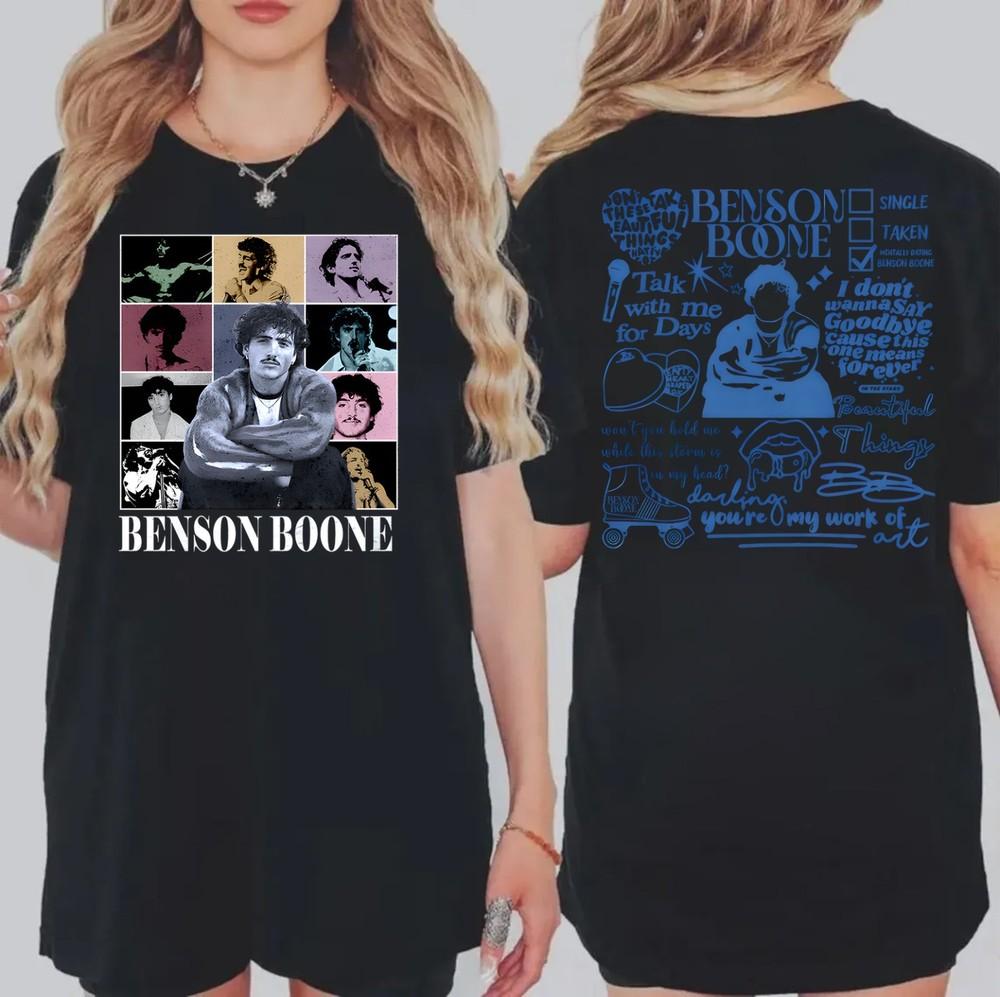 Benson Boone American Heart Tour T-Shirt, American Heart Tour Dates Shirt Unisex T-Shirt XL