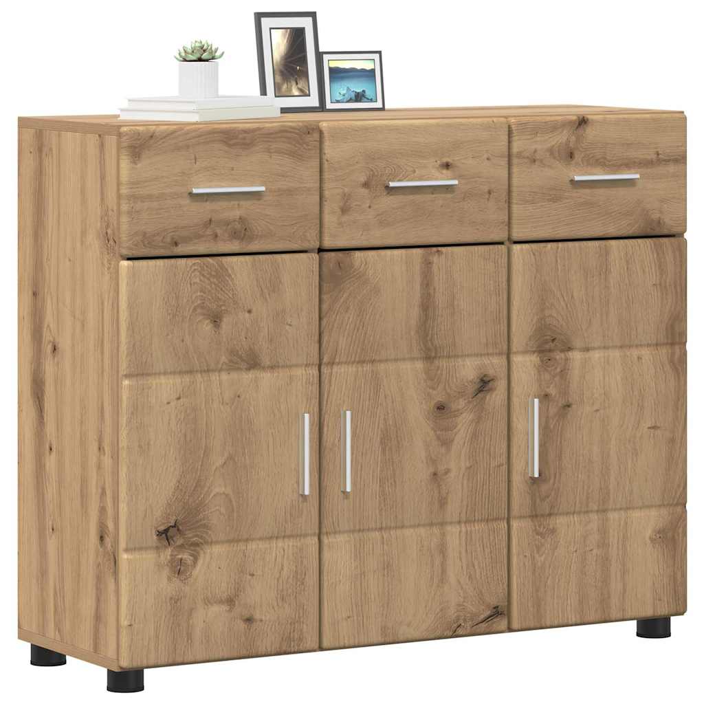 Sideboard with Shelf FLORIN Artisan Oak 88.5 x 30.5 x 73 cm