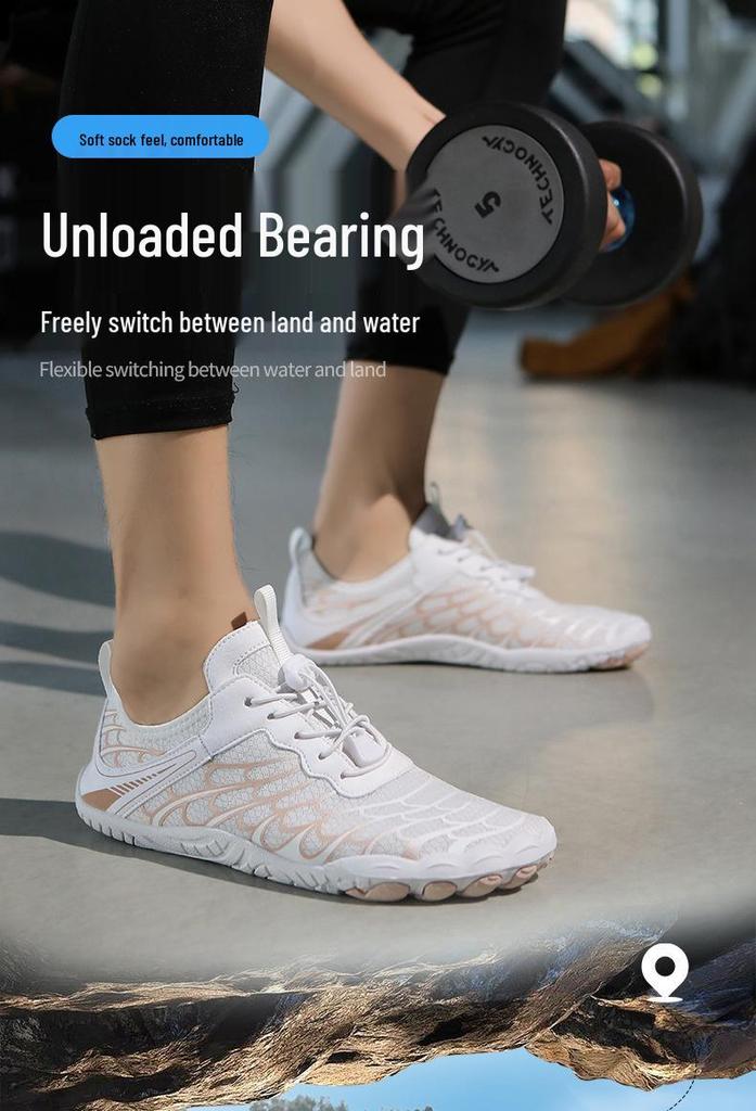 Nowe antypoślizgowe buty do jogi i treningu indoor na pięć palców, typu barefoot