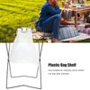 Plastic Bag Rack BBQ Picnic Portable Trash Bag Rack Environmental  Iron Wire Folding Shelf Portable Garbage Bag Holder