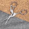 Stainless Steel Retro Style Crane Shape Sewing Scissor Tailor Handcraft Cutting ShearSilver