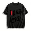 I Love To Make Boys Cry Graphic Tee Women Funny Heart Print Casual Short Sleeve Top Pure Cotton T-shirt