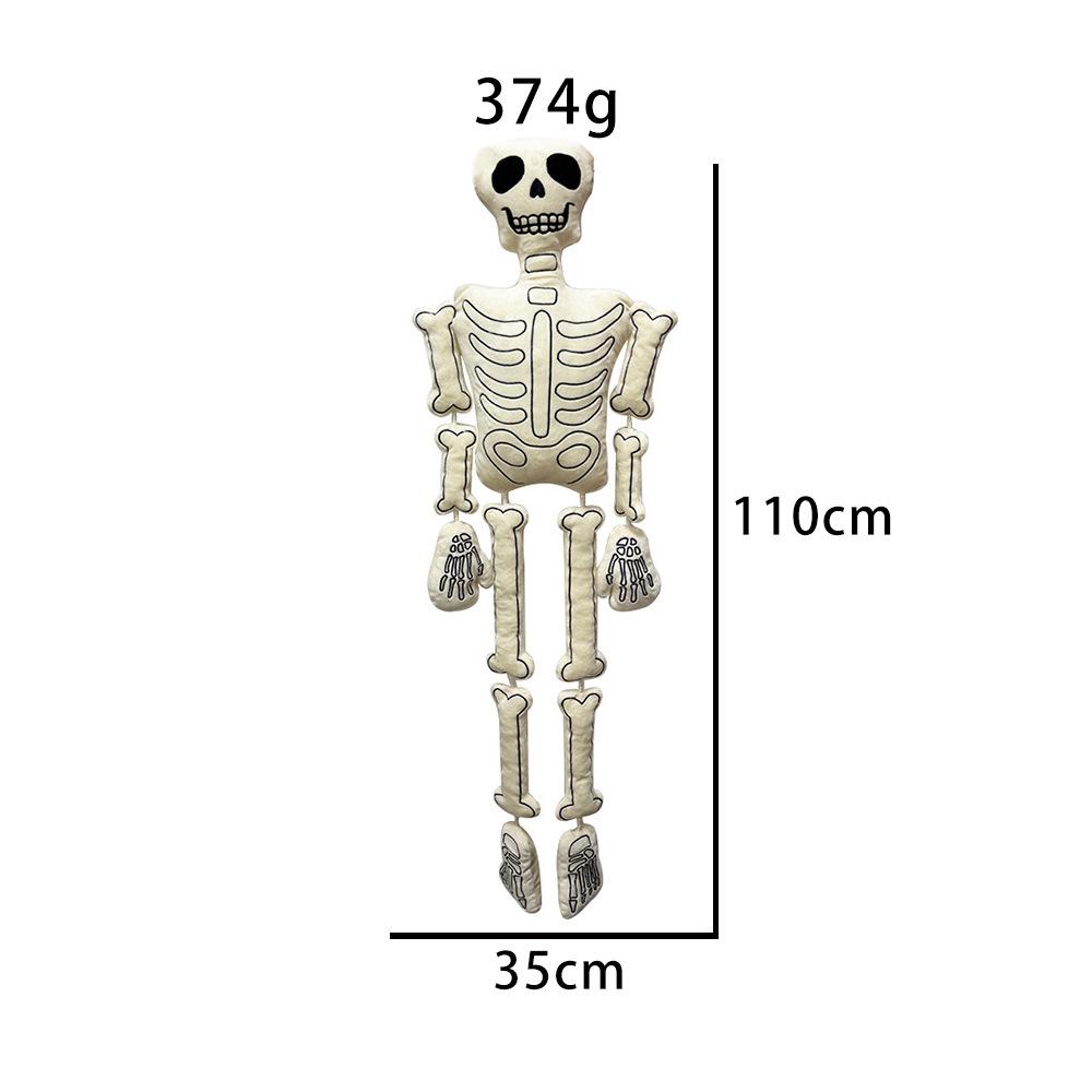 Halloween Skeleton Plush Toy Doll - White Bones Theme