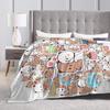 Bubu & Dudu Collage Soft Comfy Blanket  Funny Travel Office Bedding Throws Couch Bed Flannel Bedspread Sofa Bed Cover