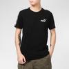 Puma Logo Print Taping Tee Men Tops Black 532557-01