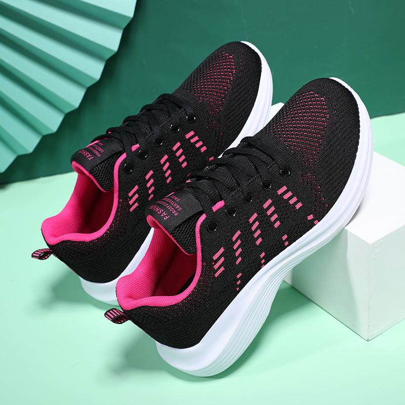 Quanzhou Women's Mesh Breathable Sneakers - Soft Sole Casual Travel & Running Shoes for Military Training Students