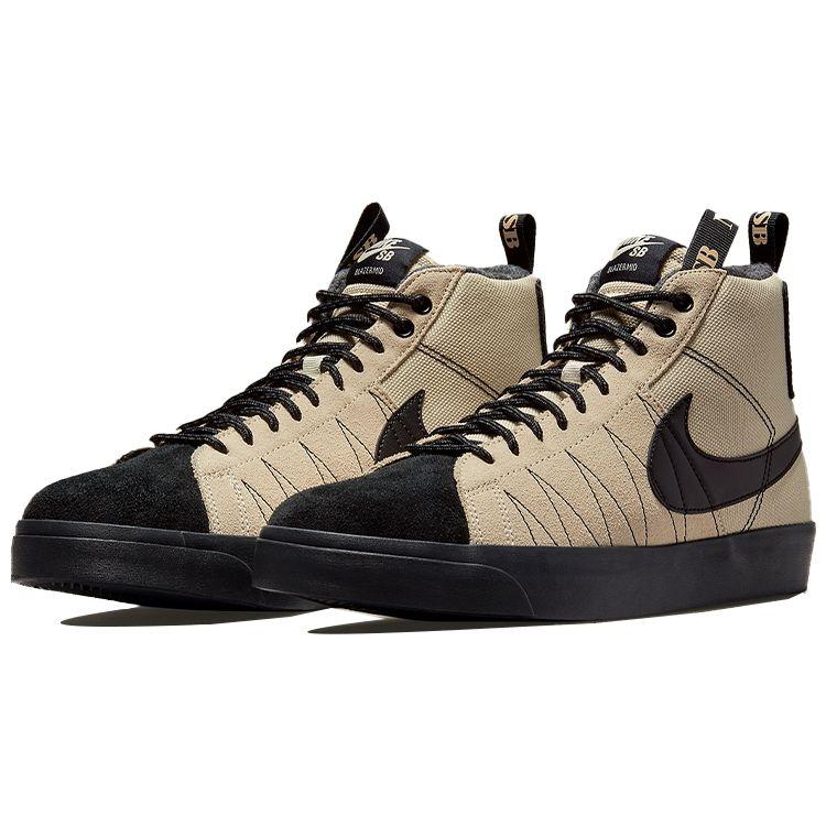 Nike Blazer Mid Premium SB Acclimate Pack - Rattan Black Unisex Sneakers Brown Safety-Orange DC8903-200