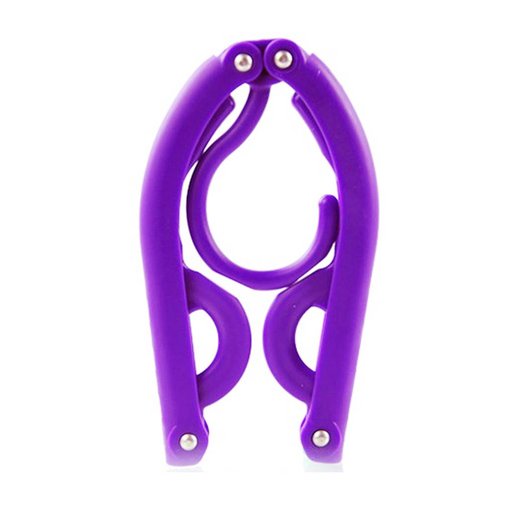 Portable Folding Plastic Clothing Coat Hanger Travel Foldable Hanger 5 Colors