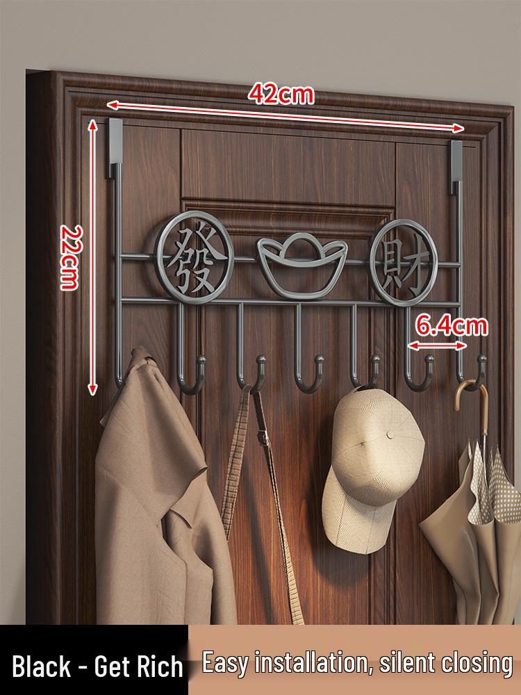 Door-Mounted Hook & Storage Rack for Clothes, Coats, and More
