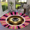 Metalball Round Area Rug,Carpet Rug for Living Room Bedroom Sofa Playroom Decor,Non-slip Floor Mat