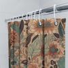 Modern Floral Shower Curtain Rustic Bathroom Decor Neutral Color Palette For Home