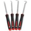 4-Piece Pick Set Mechanic, Automotive Hook and Pick Set with Soft Grip & Non-Slip Shaft, Precision Pick Tool & O Ring Pick for Oil Seal, Gasket,