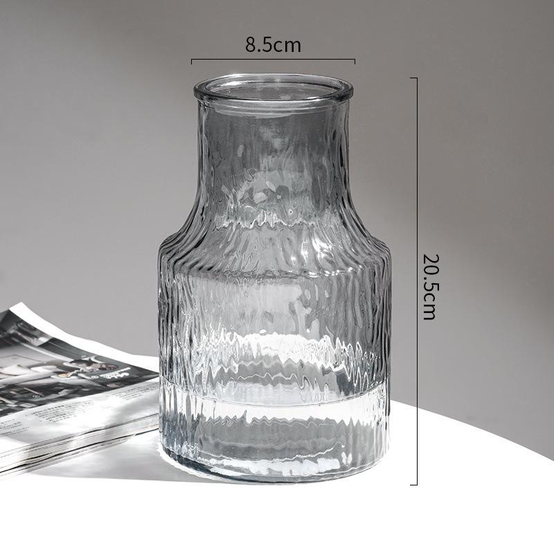 Internet Celebrity Style Transparent Glass Vase for Hydroponic Flower Arrangements - Gypsophila Display for Living Room or Dining Table