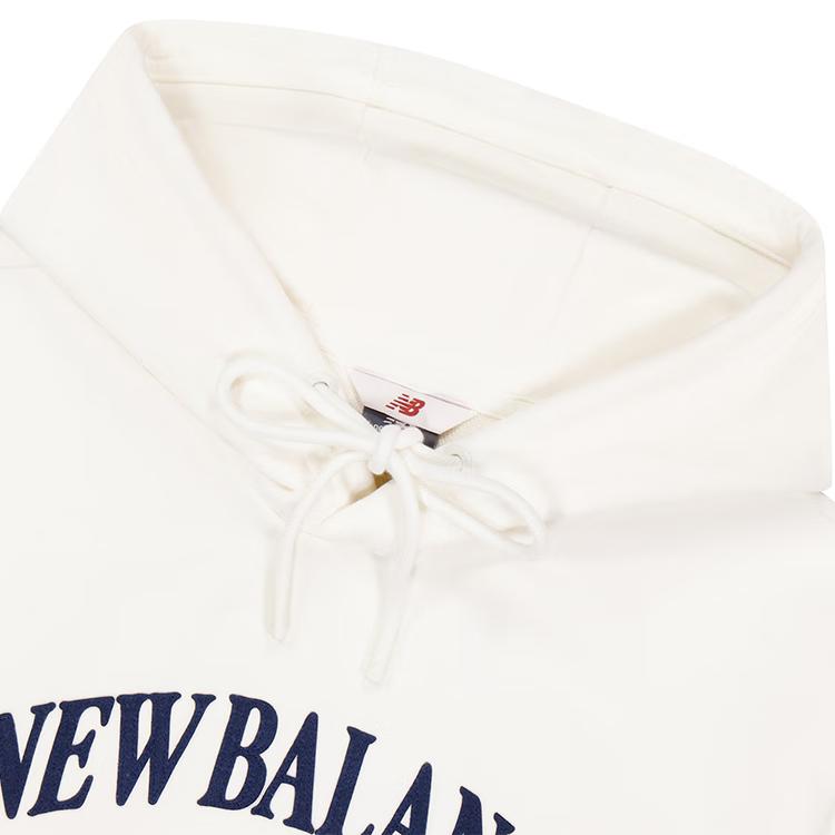 New Balance Sweatshirts Men's Ivory White Hooded Moderate Regular NCF31161-IV