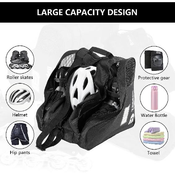 Roller Skate Bag Ice Skate Bag for Kids and Adult, Roller Blade Bag Figure Ice Skating Bag To Carry Ice Skates Inline Skate Bag