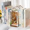 Robotime Rolife Garden House Book Nook Kit Book Shelf Insert Easy Assemble  Gifts for Kids Women Girls Home Decoration