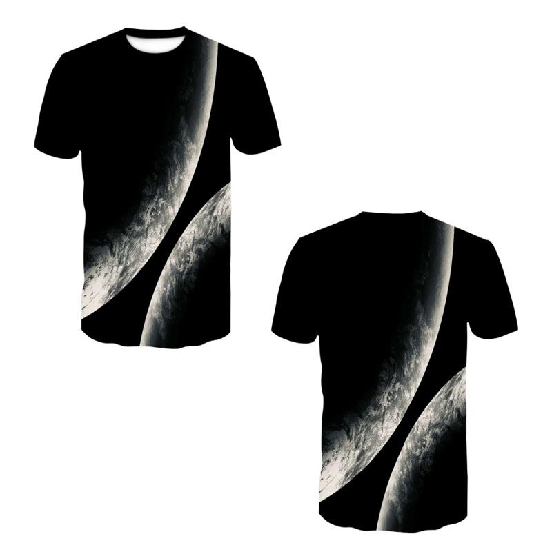 

Летние футболки с креативным дизайном «Космические планеты» и графикой, мужские модные повседневные футболки с круглым вырезом и короткими рукавами с 3D принтом 6XL