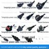 Multi-Standard Power Cord: EU, US, JP, and National Standards, with German Dual-Round Plug; for Table Lamp or Shaver AC Adapter.