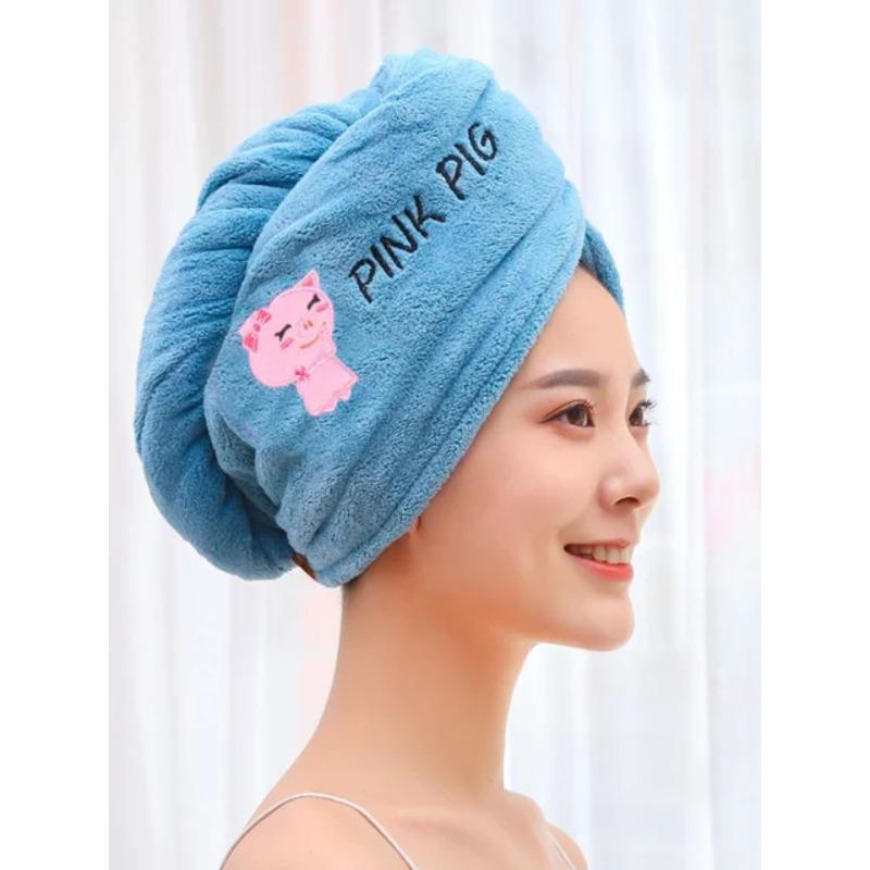 Women Hair Towel Microfiber Towel Bath Towels For Adults Home Terry Towels Bathroom Serviette De Douche Turban For Drying Hair