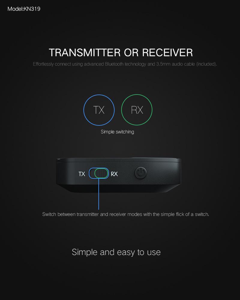 Bluetooh 5.4 Adapter: 2-in-1 Audio Transmitter & Receiver