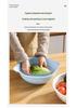 Double-Layer Round Drain Basket: Kitchen Plastic Rice & Vegetable Washing Basin