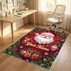 Christmas Theme Crystal Velvet Rug Personalized Custom Name Text Soft Floor Mat Home Decor