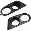 1 Pair For BMW E46 M3 2001 2002 2003 2004 2005 2006 Front Bumper Fog Light Cover Grill Frame Surrounds Air Duct Fog Lamp Hood a(Matte Black)