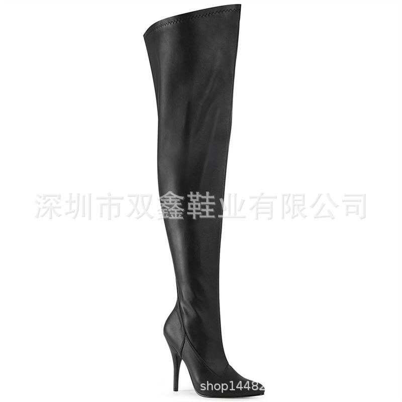 2025 solid color order fine heel viscose shoes high top red average size high heel banquet pointed fashion boots 12cm