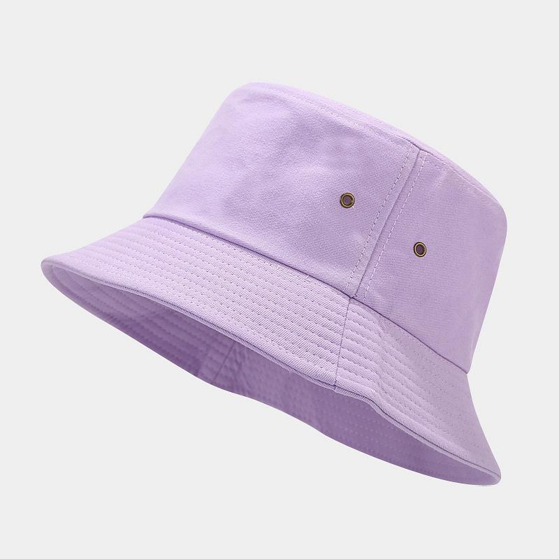 New Men's Copper Buckle Gas Eye Light Plate Bucket Hat Women's Tide Simple Solid Color Casual Basin Hat Spring and Summer Sun Hat