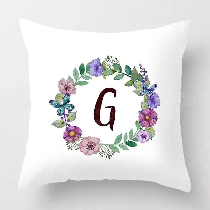 Personalized letter printed pattern pillowcase for home bedroom living room sofa decoration throw pillow pillowcase