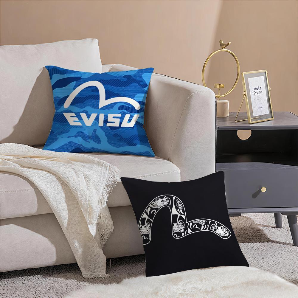 Fashion Clothing Brand EEvisu Cushion Cover Pillowcase Short Plush Invisible zipper Room Sofa Cushion Cover