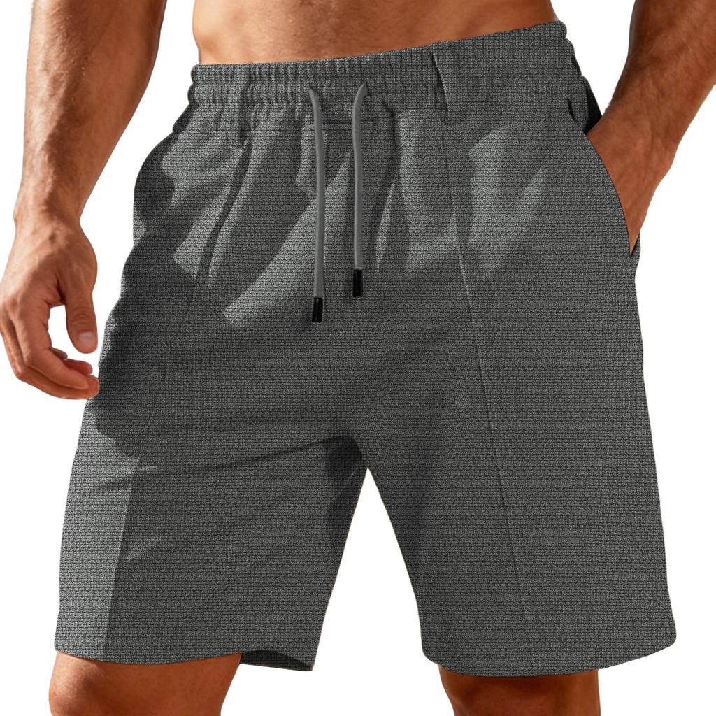 Men Loose Fit Drawstring Shorts with Elastic Waistband Breathable Fabric Casual Five Pants for Daily Wear Gym Beach Outdoor