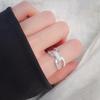 Lindon Classic Copper Alloy Zircon Ring Ladies Jewelry Wedding Promise Party Gift
