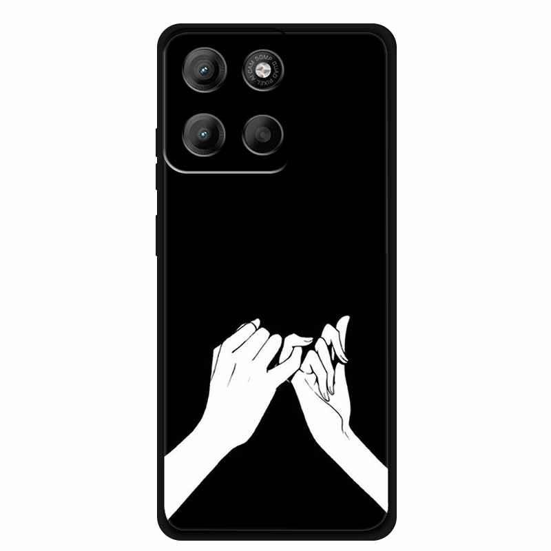 Custodia per Motorola Edge 60 Pro 60Pro Cover in Silicone Nero TPU Morbido Custodia per Telefono per Motorola Edge 60 60s 60 Fusion Cover Posteriore