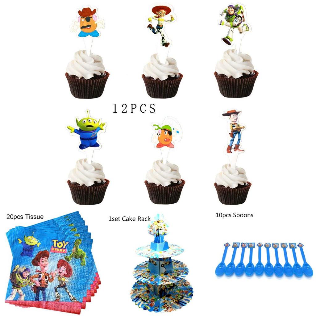 Toy Story Buzz Woody Bo Peep Birthday Party Supplies Featuring Colorful Plates Cups And Banners For Ultimate Celebration