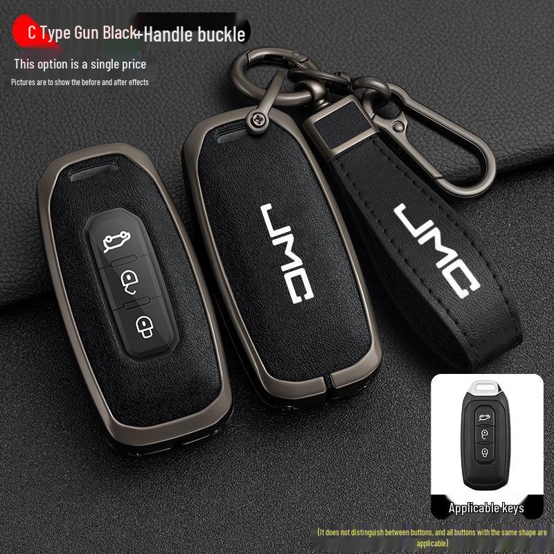Compatible Jiangling Yuhu 7 Key Case: Metal Shell for Yusheng S350, S330, Transit, New Baodian.