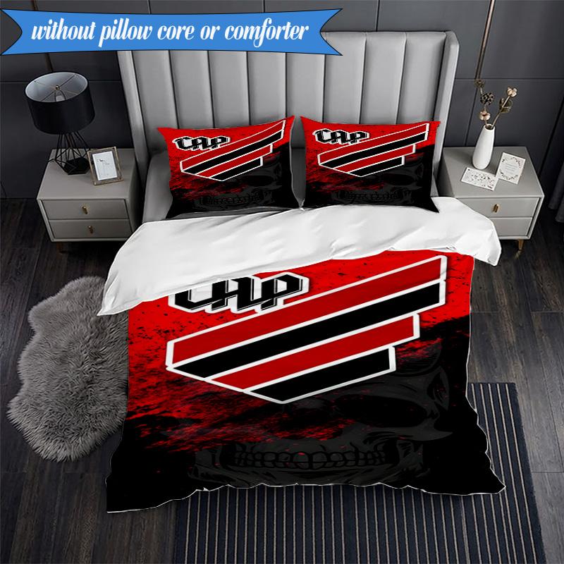 3PCS Athletico Paranaense Printed Soft Bedding Set,Including 1pc Duvet Cover And 2pcs Pillowcases Perfect for Bedroom, Dormitory, Fan gift