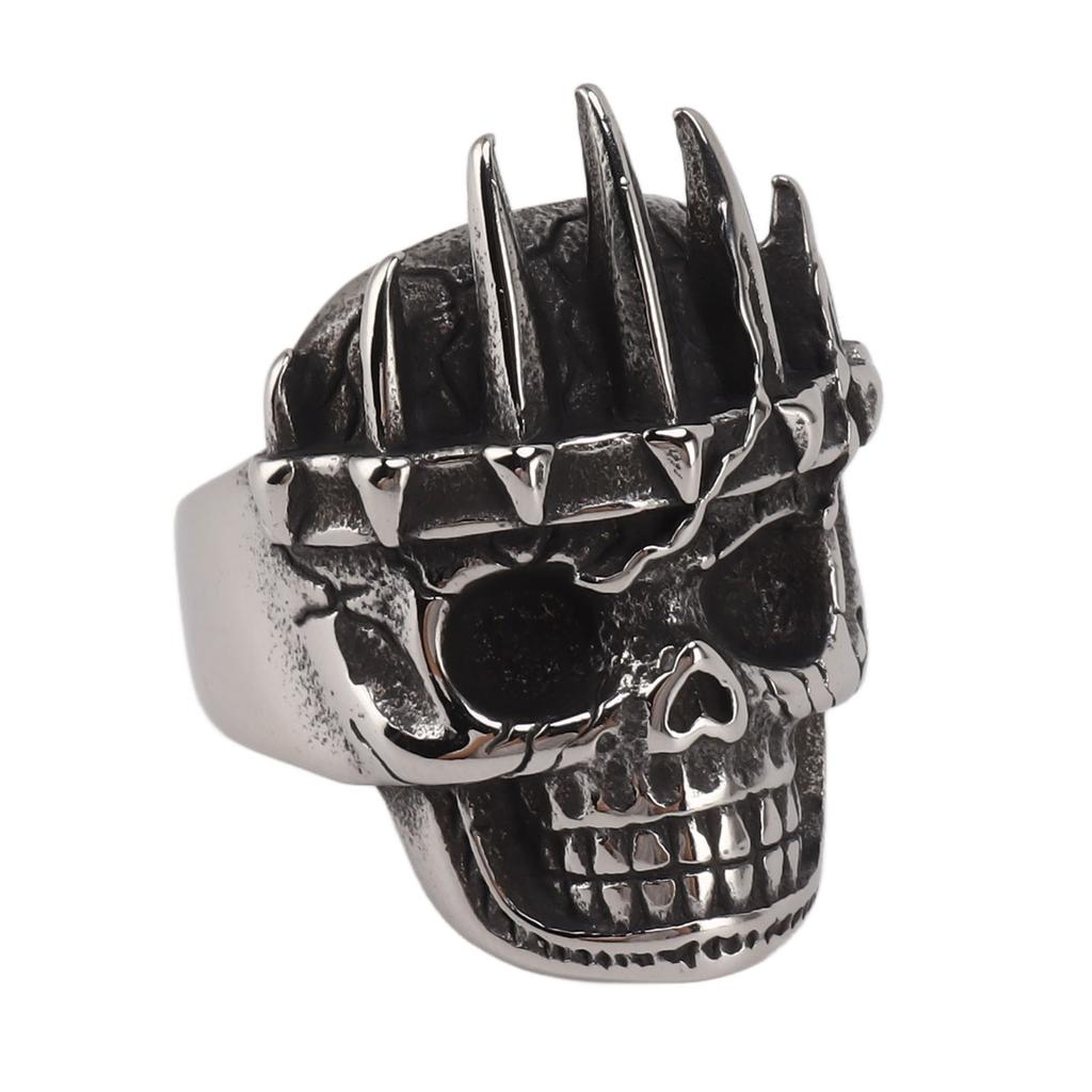 Skull Ring Fashionable Decoration Hip Hop Stainless Steel Skeleton Skull Ring for Men Size 10