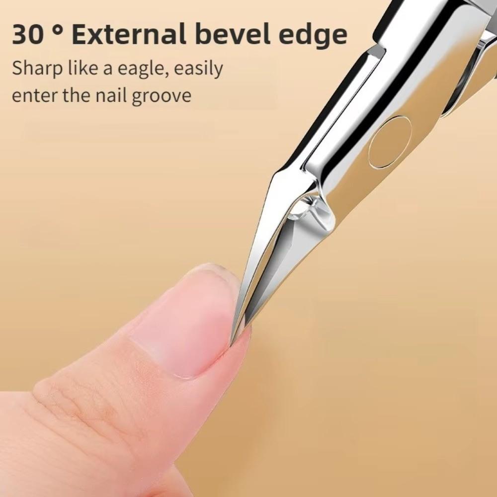 New Large Jaw Toenail Clippers Anti-Splash Thick Nails Ingrown Nails Trimmer Stainless Steel Slanted Design Nail Clippers