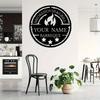 Distinct Personalized Retro Metal BBQ Sign Custom Name Grill Master Flame Star Wall Decor Outdoor