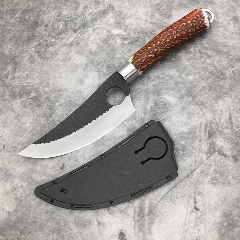 Hammer Boning Knife High Hardness Chef's Knife Butcher and Peel Beef and Mutton Barbecue Knives Sharp Stainless Steel Fruit Knife