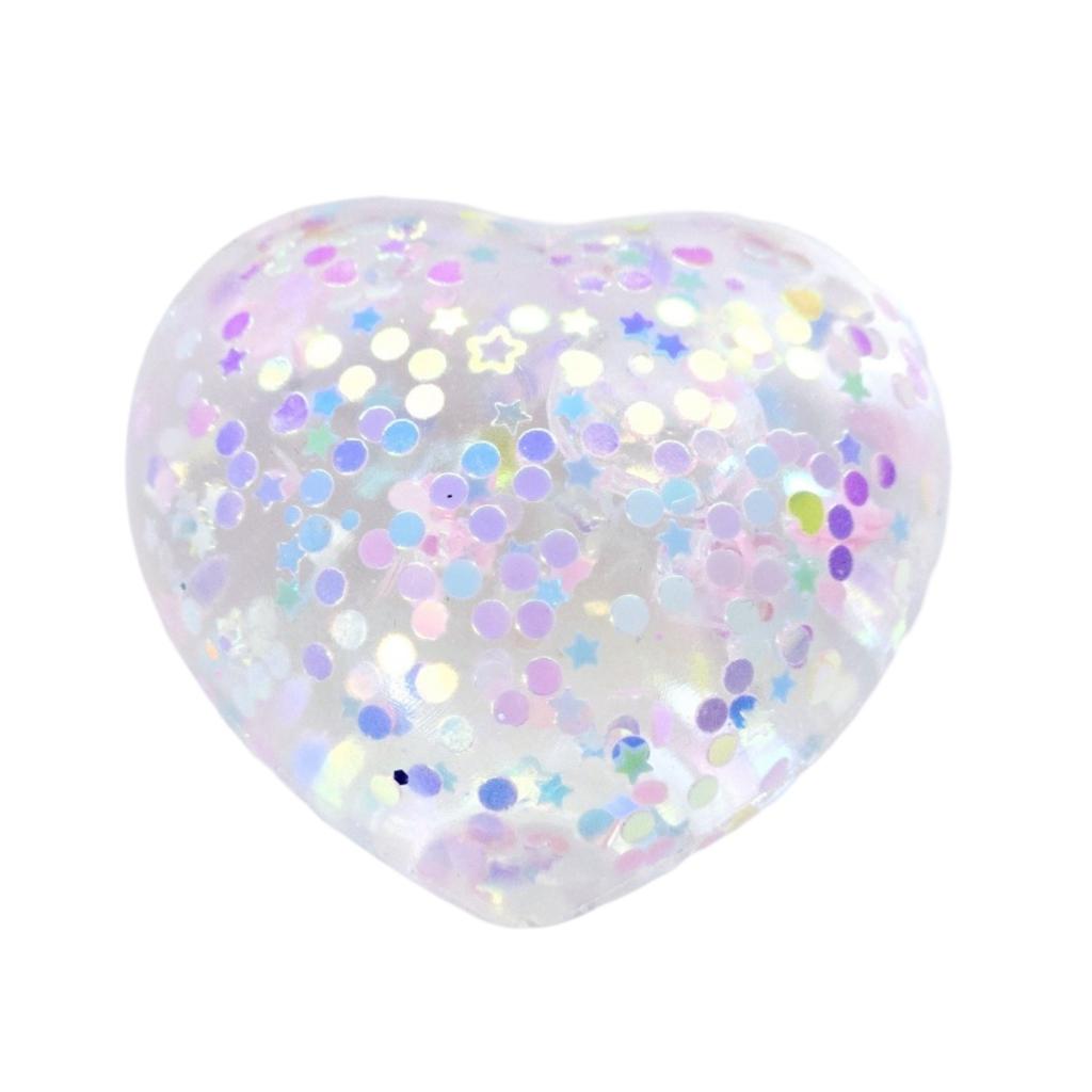 Changing Color Heart Squeeze Toy Sequins Love Fidget Toy Squishy Pinch Kneading Toy Stress Reliever Toy Kid Party Favor