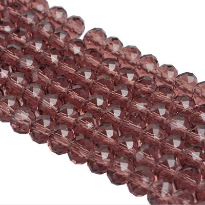 6/8mm Spacer Loose Beads Rondelle DIY for Crystal Glass Accessories Jewelry Making 50Pcs Faceted